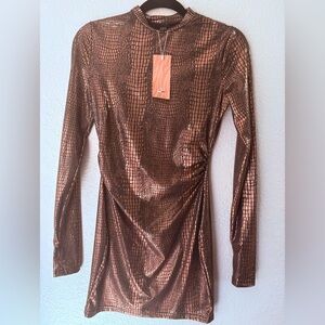 SHEIN Copper Textured Dress